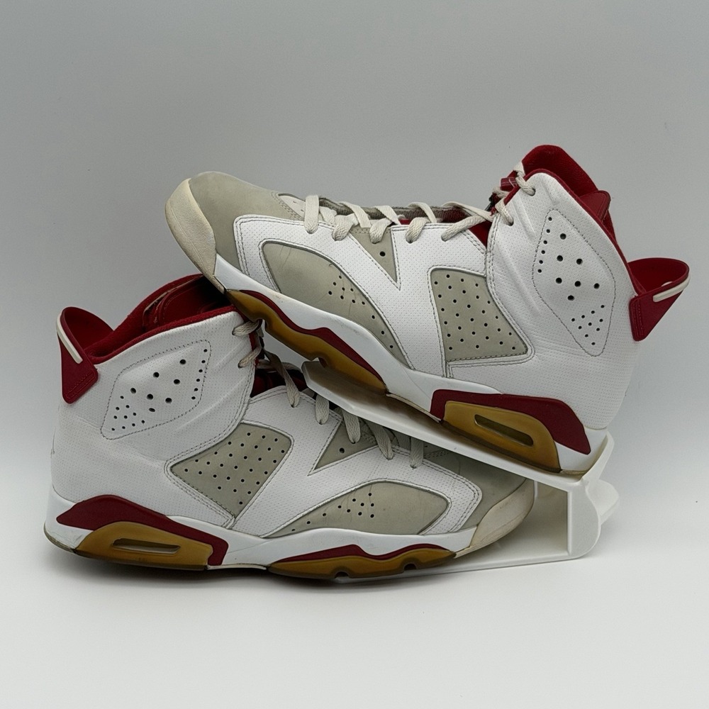 Jordan 6 Retro‎ Alternate Hare White/Gym Red-Pure Platinum 384664-113 Size 11